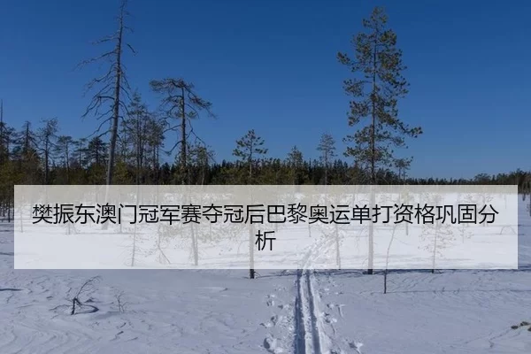 樊振东澳门冠军赛夺冠后巴黎奥运单打资格巩固分析